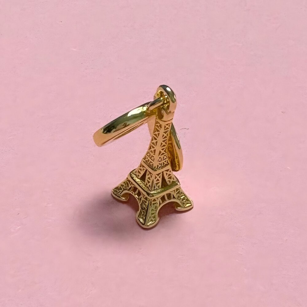 Pandora Paris Eiffel Tower Lab-Grown Diamond Engravable Double Dangle Charm